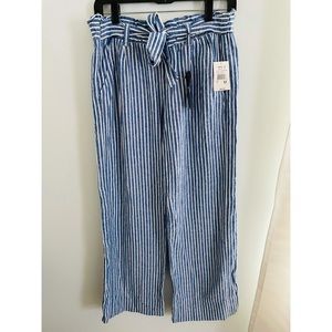 Blue and White Striped Canvas Pant (size M)